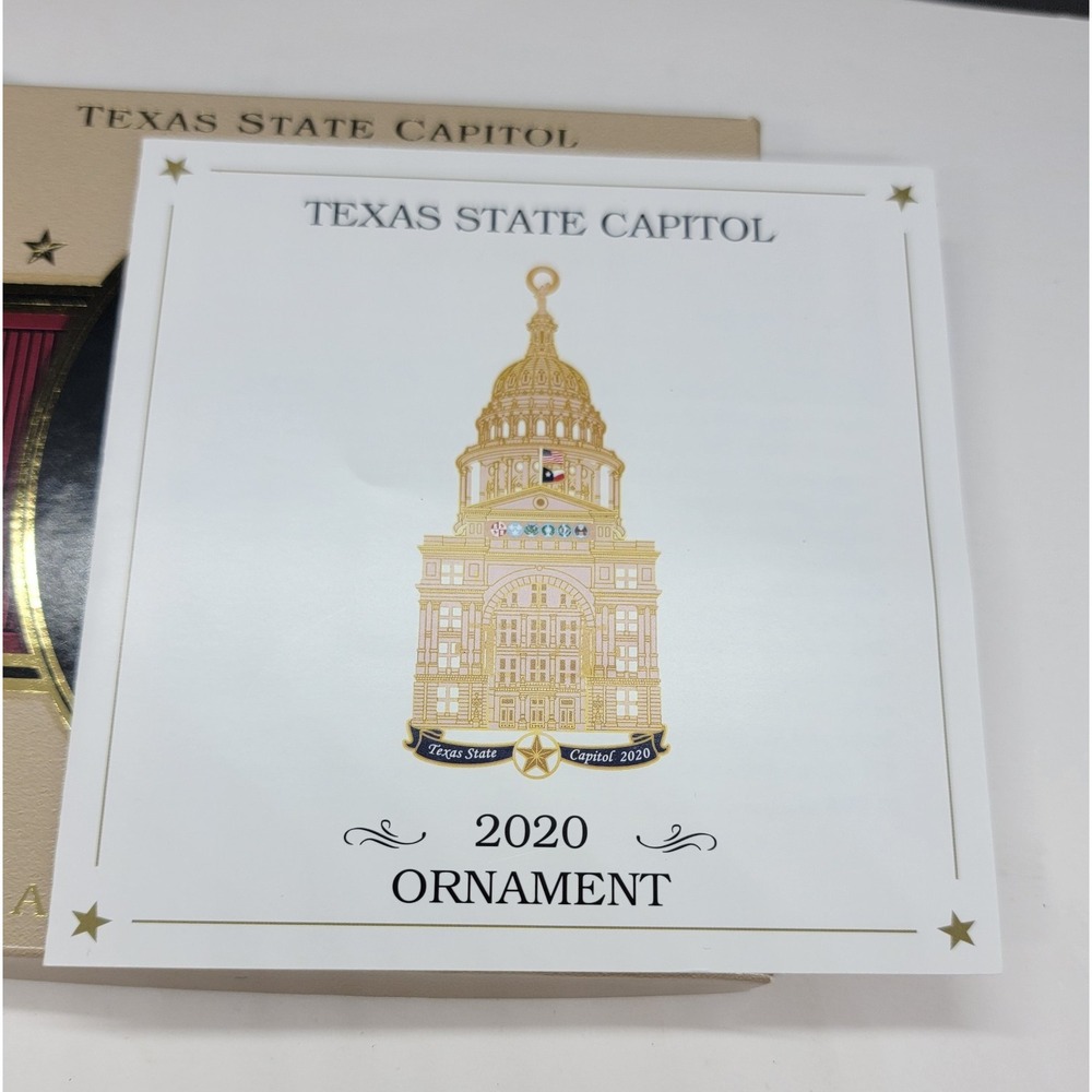 2020 Texas State Capitol Ornament 25th Anniversary Christmas Collectible WithBox - Picture 4 of 6